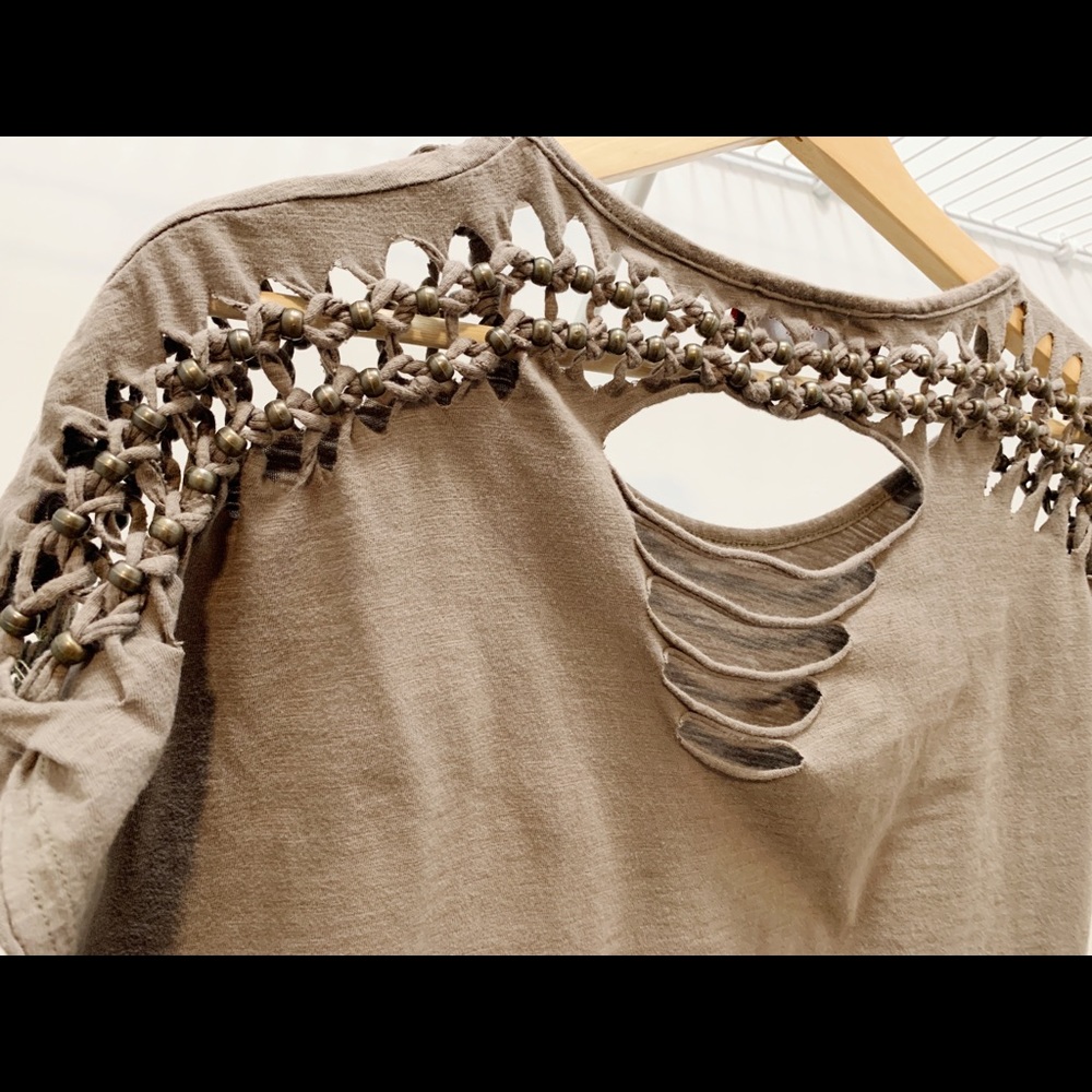 Oversize irregular cutting fashion tee